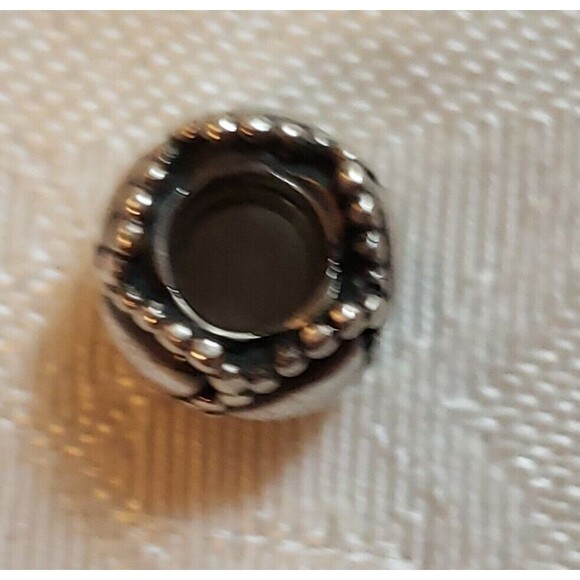 PANDORA 925 Sterling Silver Chain of Hearts Charm Beaded Spacer #790448 - Picture 6 of 6